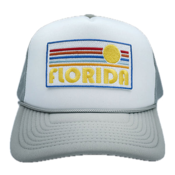 Florida Trucker Hat - Retro Sun Snapback Florida Hat