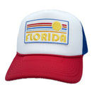 Florida Trucker Hat - Retro Sun Snapback Florida Hat-1