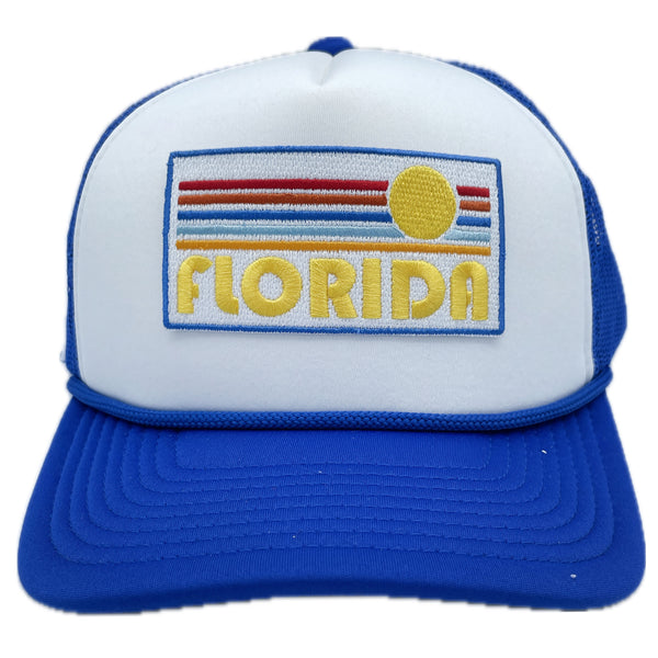 Florida Trucker Hat - Retro Sun Snapback Florida Hat