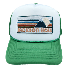 Kids Jackson Hole Hat (Ages 2-12), Retro Mountain Jackson Hole, Wyoming Snapback Youth Hat / Kid's Hat