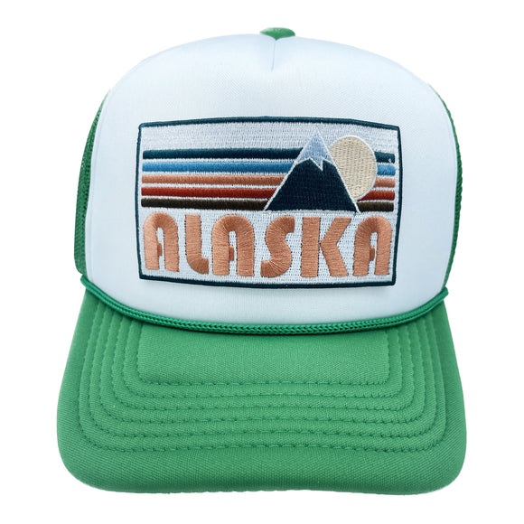 Kids Alaska Hat (Ages 2-12), Retro Mountain Alaska Snapback Youth Hat / Kid's Hat