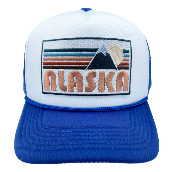 Kids Alaska Hat (Ages 2-12), Retro Mountain Alaska Snapback Youth Hat / Kid's Hat