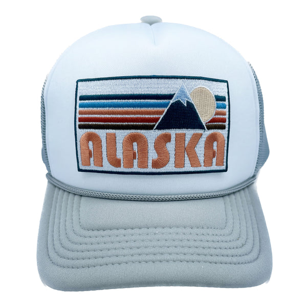 Kids Alaska Hat (Ages 2-12), Retro Mountain Alaska Snapback Youth Hat / Kid's Hat