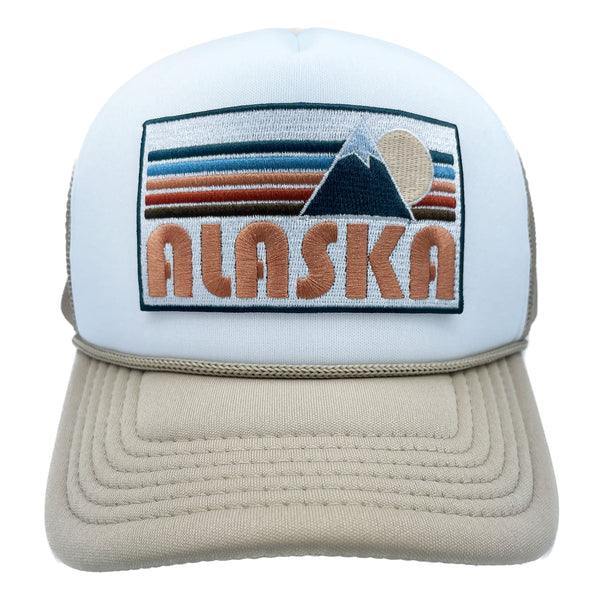 Kids Alaska Hat (Ages 2-12), Retro Mountain Alaska Snapback Youth Hat / Kid's Hat