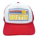 Kids' Austin, Texas Trucker Hat - Retro Sun Snapback Youth Hat-6