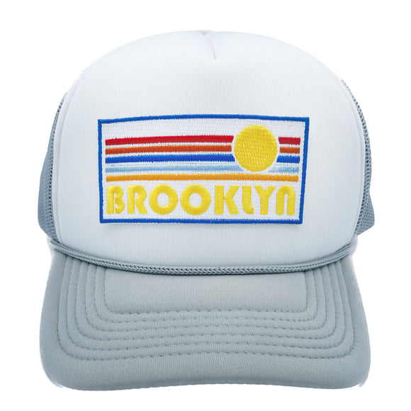 Kid's Brooklyn, New York Hat - Retro Sunrise Snapback Youth Hat
