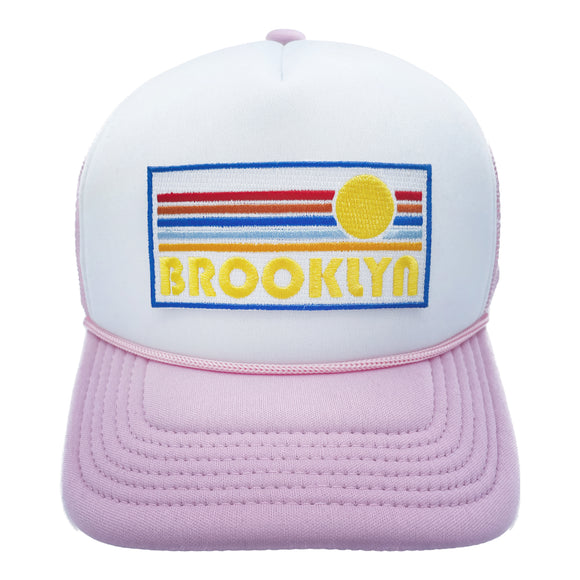 Kid's Brooklyn, New York Hat - Retro Sunrise Snapback Youth Hat