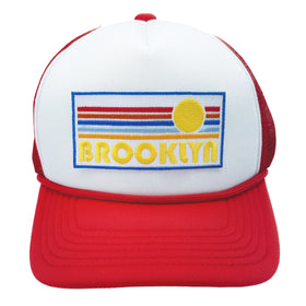 Kid's Brooklyn, New York Hat - Retro Sunrise Snapback Youth Hat - 0