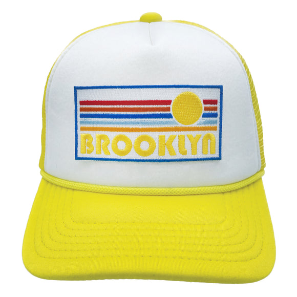 Kid's Brooklyn, New York Hat - Retro Sunrise Snapback Youth Hat