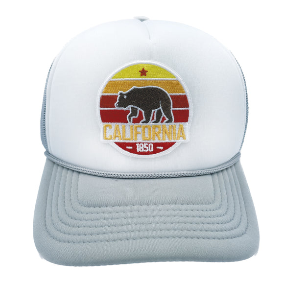 Kids' California Trucker Hat - Retro Bear Snapback Youth Hat
