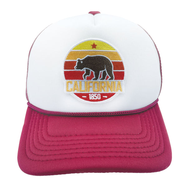 California Kid's Trucker Hat (Ages 2-12) - Retro Bear Snapback California Toddler Hat  / Kid's Hat