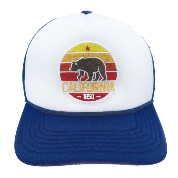 Kids' California Trucker Hat - Retro Bear Snapback Youth Hat