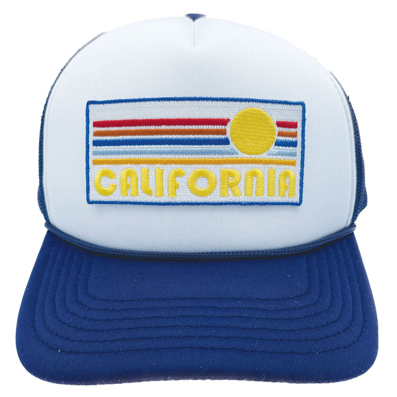 Kids' California Trucker Hat - Retro Sun Snapback Youth Hat