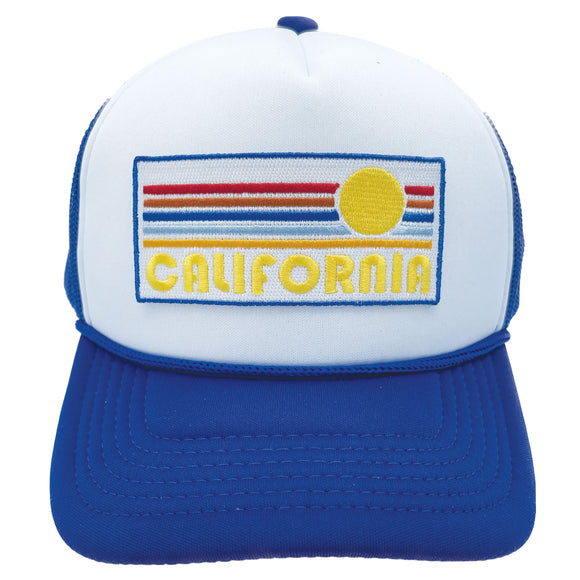 Kids' California Trucker Hat - Retro Sun Snapback Youth Hat