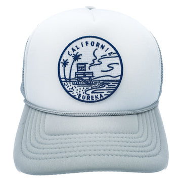 Buy gray-white Kids' California Trucker Hat - State Design Snapback Youth Hat