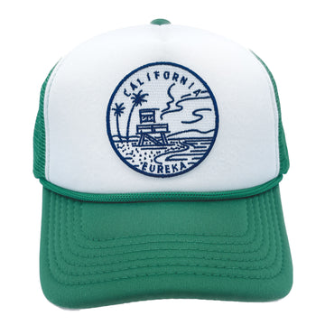 Buy kelly-green-white Kids' California Trucker Hat - State Design Snapback Youth Hat