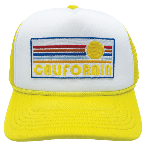 Kids' California Trucker Hat - Retro Sun Snapback Youth Hat