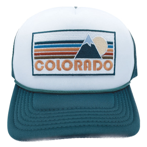 Kids' Colorado Trucker Hat - Retro Mountain Snapback Youth Hat