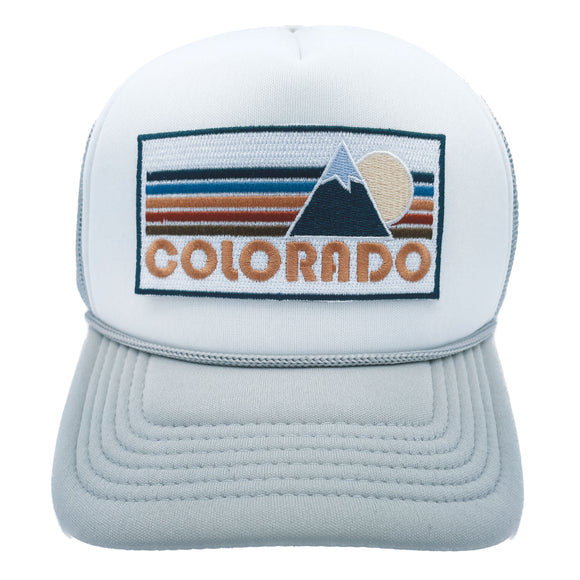Kids' Colorado Trucker Hat - Retro Mountain Snapback Youth Hat