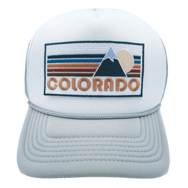 Kid's Colorado Hat (Ages 2-12) - Retro Mountain Colorado Snapback Trucker Youth Hat / Kid's Hat