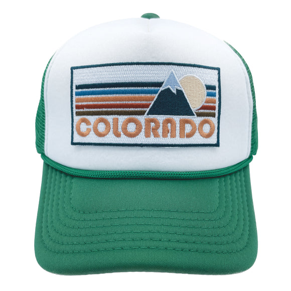 Kids' Colorado Trucker Hat - Retro Mountain Snapback Youth Hat