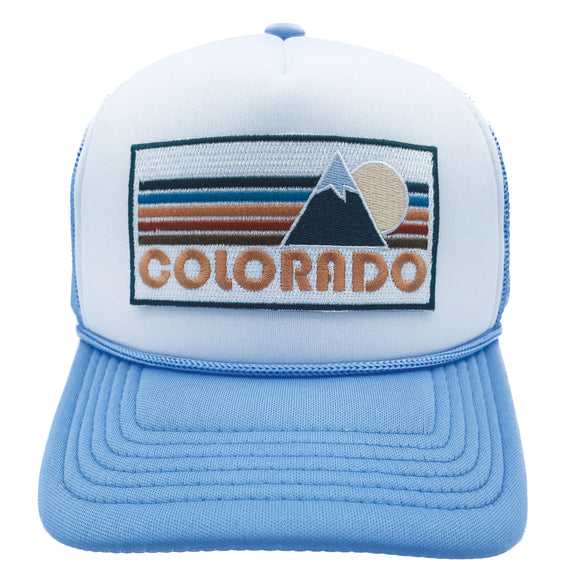 Kids' Colorado Trucker Hat - Retro Mountain Snapback Youth Hat