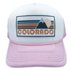 Kid's Colorado Hat (Ages 2-12) - Retro Mountain Colorado Snapback Trucker Youth Hat / Kid's Hat