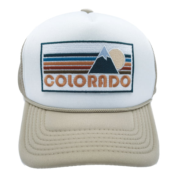 Kids' Colorado Trucker Hat - Retro Mountain Snapback Youth Hat