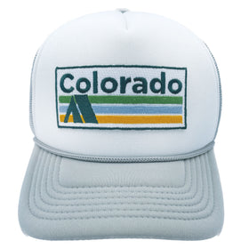 Buy gray-white Kids' Colorado Trucker Hat - Retro Camping Snapback Youth Hat