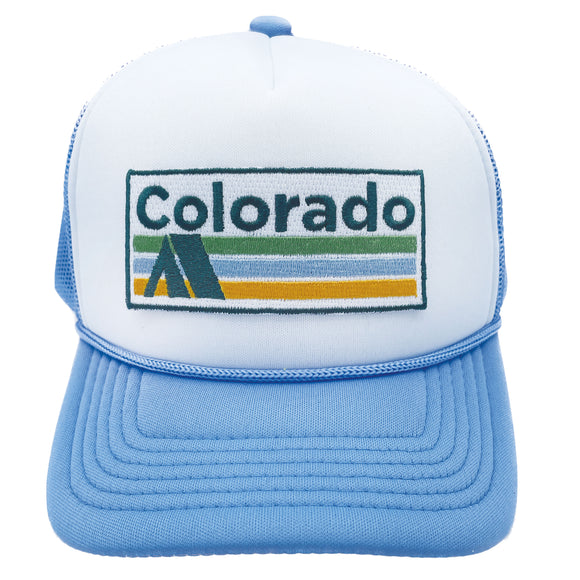 Kids' Colorado Trucker Hat - Retro Camping Snapback Youth Hat