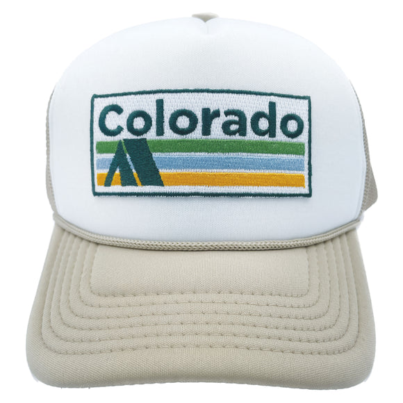 Kids' Colorado Trucker Hat - Retro Camping Snapback Youth Hat