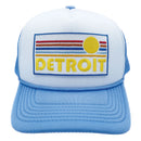 Kids' Detroit, Michigan Trucker Hat - Retro Sunrise Snapback Youth Hat-1