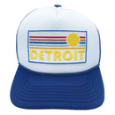 Kids' Detroit, Michigan Trucker Hat - Retro Sunrise Snapback Youth Hat-4