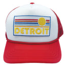 Kids' Detroit, Michigan Trucker Hat - Retro Sunrise Snapback Youth Hat-5