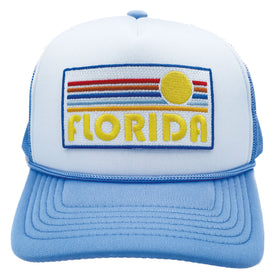 Kids' Florida Trucker Hat - Retro Sun Snapback Youth Hat