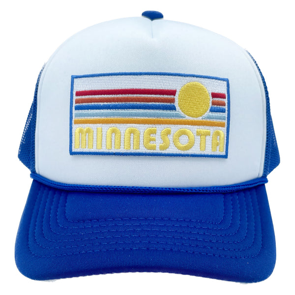 Minnesota Kid's Trucker Hat (Ages 2-12) - Retro Sun Snapback Minnesota Toddler Hat  / Kid's Hat