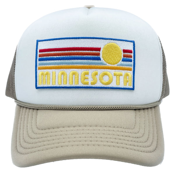 Minnesota Kid's Trucker Hat (Ages 2-12) - Retro Sun Snapback Minnesota Toddler Hat  / Kid's Hat