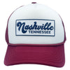 Maroon / White