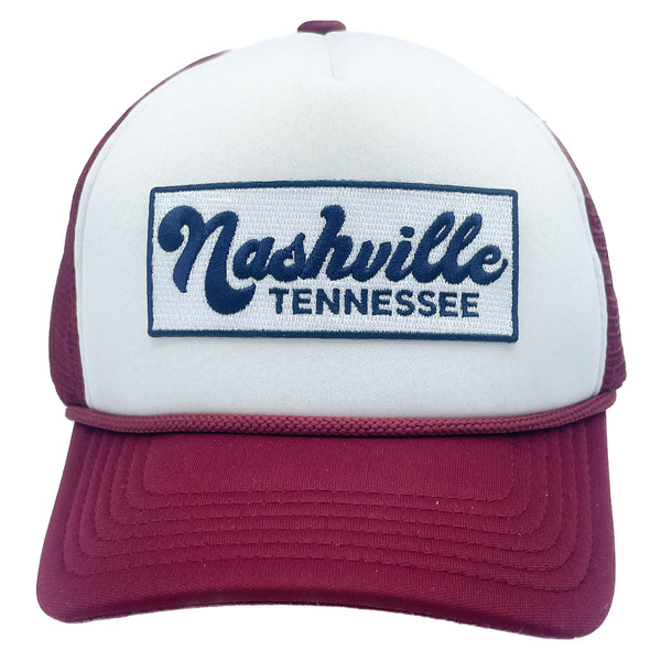 Kid's Nashville, Tennessee Hat (Ages 2-12) - Retro Nashville Snapback Trucker Youth Hat / Kid's Hat