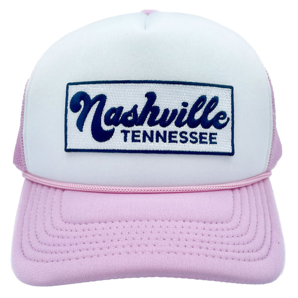 Kid's Nashville, Tennessee Hat (Ages 2-12) - Retro Nashville Snapback Trucker Youth Hat / Kid's Hat