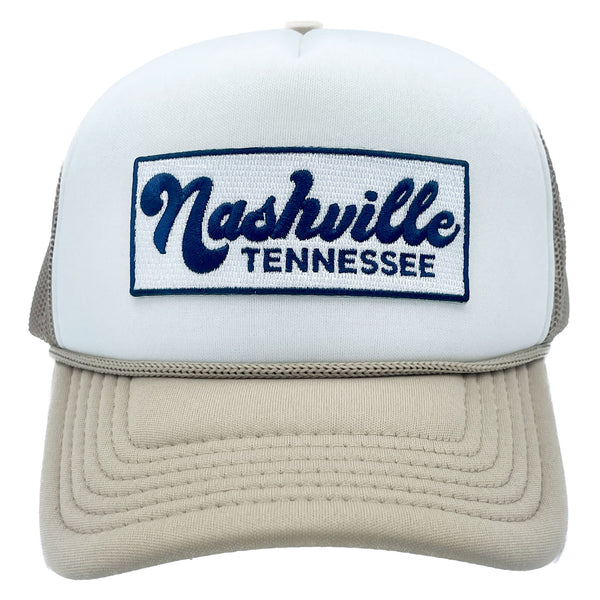 Kid's Nashville, Tennessee Hat (Ages 2-12) - Retro Nashville Snapback Trucker Youth Hat / Kid's Hat