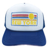 Kid's New York Hat (Ages 2-12) - Retro Sun New York Snapback Trucker Youth Hat / Kid's Hat