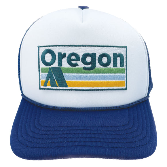 Kids' Oregon Trucker Hat - Retro Camping Snapback Youth Hat