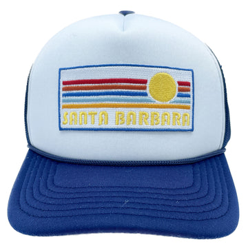 Kids' Santa Barbara, California Trucker Hat - Retro Sun Snapback Youth Hat
