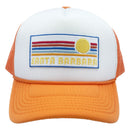 Kids' Santa Barbara, California Trucker Hat - Retro Sun Snapback Youth Hat-5