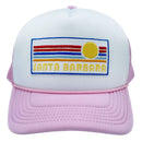 Kids' Santa Barbara, California Trucker Hat - Retro Sun Snapback Youth Hat-6