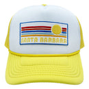 Kids' Santa Barbara, California Trucker Hat - Retro Sun Snapback Youth Hat-10