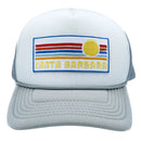 Kids' Santa Barbara, California Trucker Hat - Retro Sun Snapback Youth Hat-2