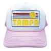 Kid's Tampa, Florida Hat (Ages 2-12) - Retro Sunrise Snapback Trucker Tampa Youth Hat / Toddler Hat
