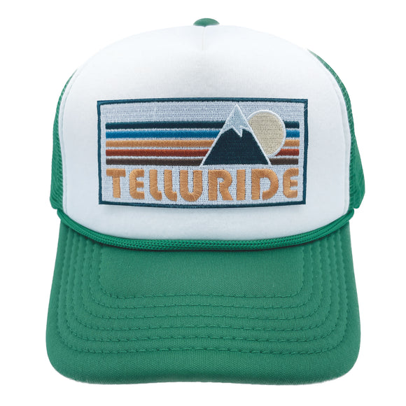 Kids' Telluride, Colorado Trucker Hat - Retro Mountain Snapback Youth Hat